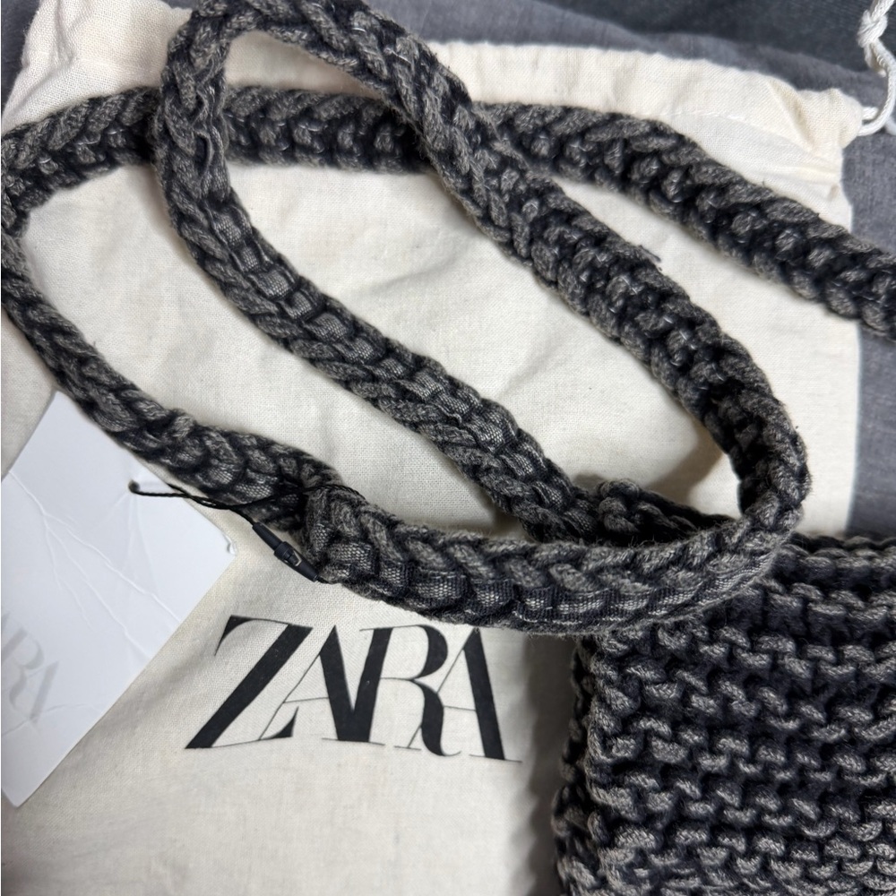 NWT Zara Man Unisex MACRAMÉ CROSSBODY BAG - Picture 12 of 12